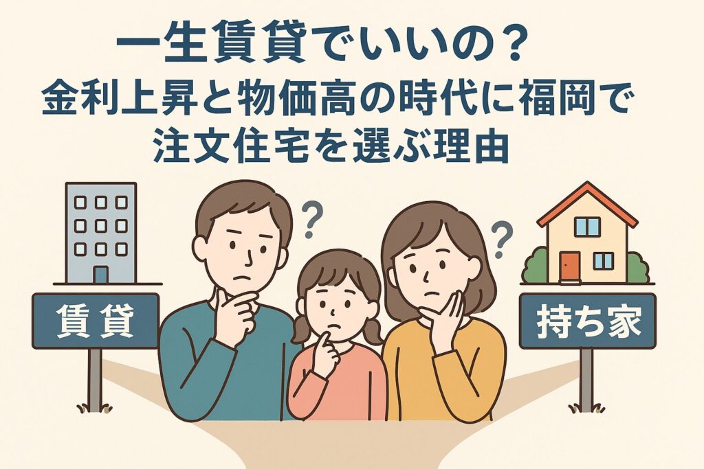 一生賃貸でいいの?金利上昇と物価高の時代に福岡で注文住宅を選ぶ理由